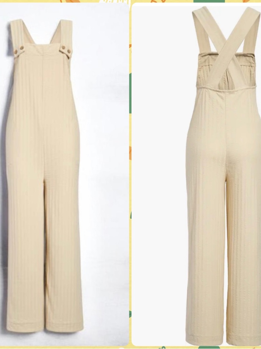 Free People Riley Crop Wide Leg Jumpsuit in the color "Tea"